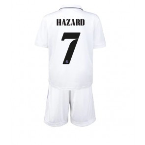 Real Madrid Eden Hazard #7 kläder Barn 2022-23 Hemmatröja Kortärmad (+ korta byxor)